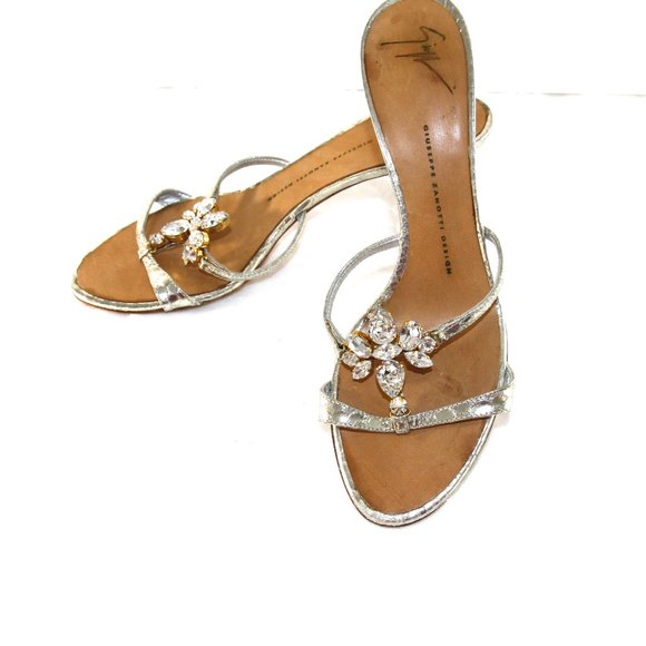 Giuseppe Zanotti Design 39.5 crystal embellished sandal heels coquette soft girl - Picture 2 of 9